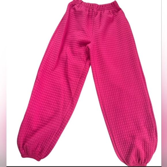 Princess Polly Pants Jogger Quilted HIgh Rise Barbie Pink Streetwear Stretchy 2 - Picture 13 of 14